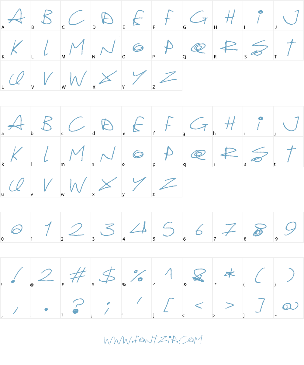 Quirky Cat Font Character